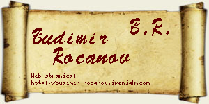 Budimir Rocanov vizit kartica